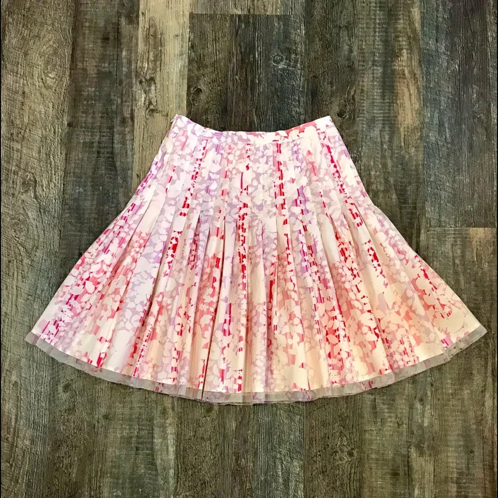Elie Tahari Spring Summer Pink Cotton Skirt - Picture 10 of 12